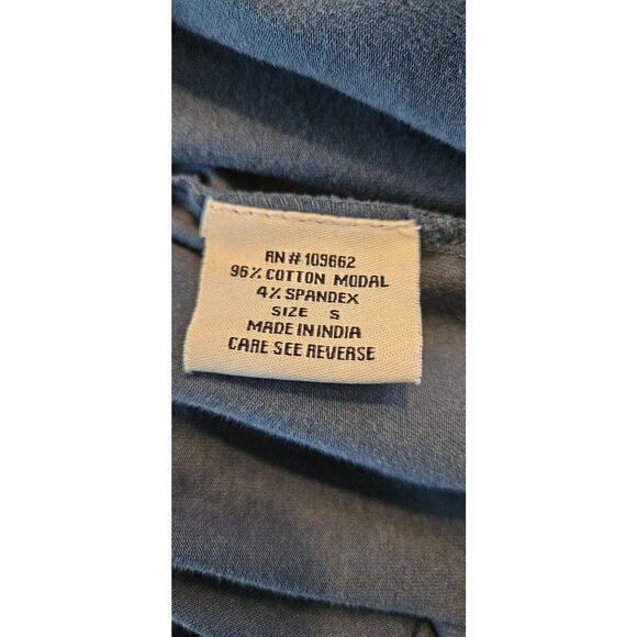 Snapdragon & Twig Dress Size Sm Blue Grid Pattern Asymmetrical Lagenlook Cowl... - Picture 10 of 11